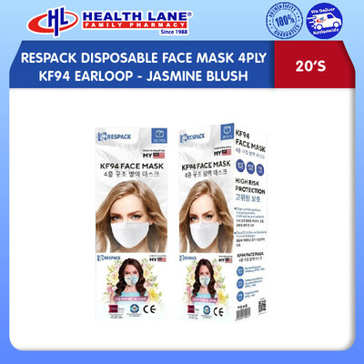 RESPACK  MASK MUKA 4PLY KF94 EARLOOP- JASMINE BLUSH (20'S)
